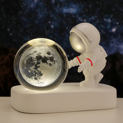 Starry Voyager: Astronaut & Galaxy 3D Crystal Ball Nightlight 1
