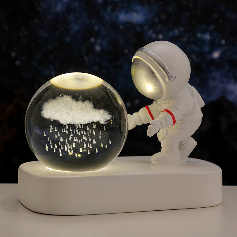 Starry Voyager: Astronaut & Galaxy 3D Crystal Ball Nightlight 6