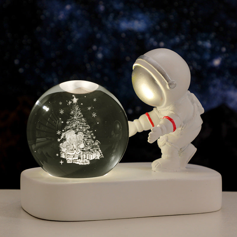 Starry Voyager: Astronaut & Galaxy 3D Crystal Ball Nightlight 8