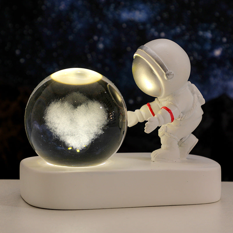 Starry Voyager: Astronaut & Galaxy 3D Crystal Ball Nightlight 5