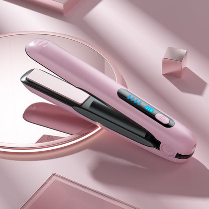 Sleek & Chic Wireless Hair Straightener pink